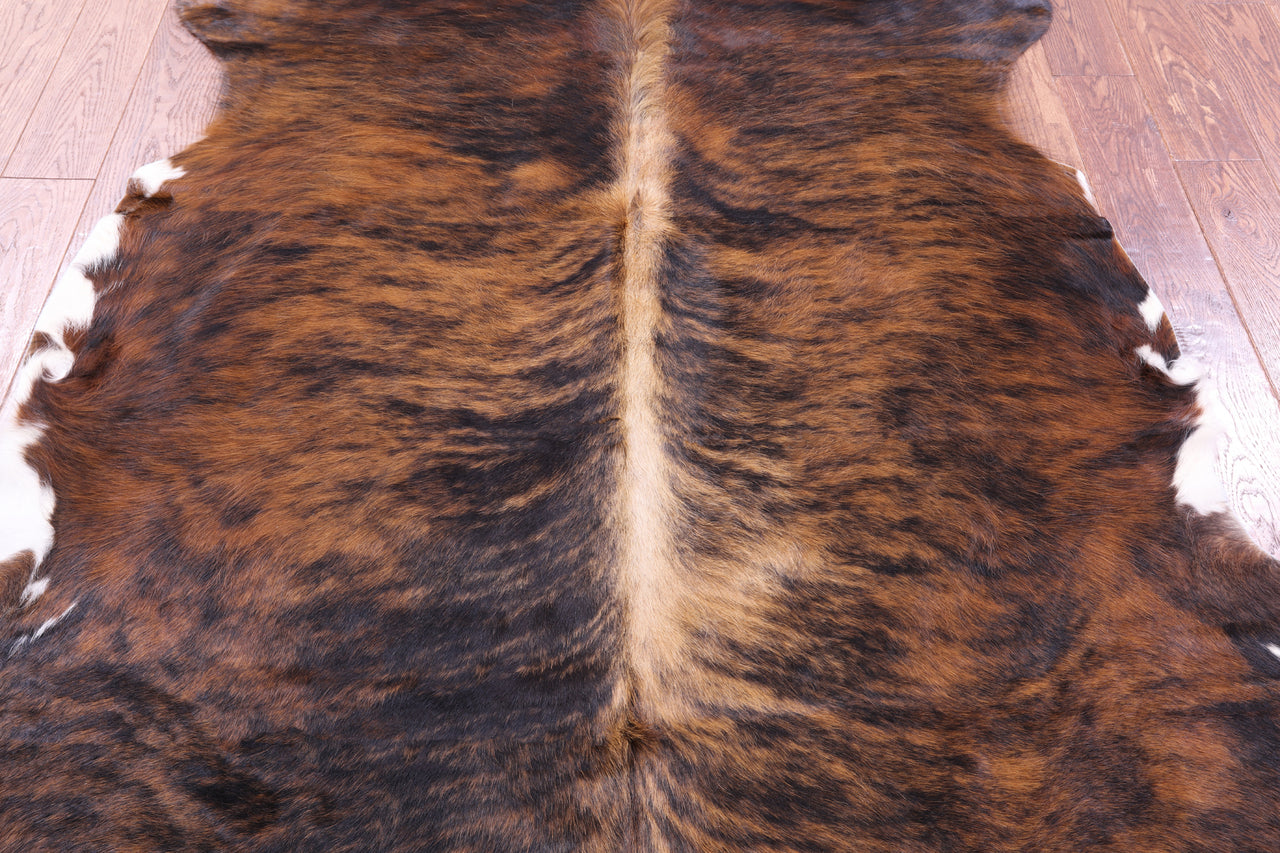 Brindle Natural Cowhide Rug - Large 6'4"H x 6'1"W