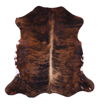 Thumbnail for Brindle Natural Cowhide Rug - Large 6'4