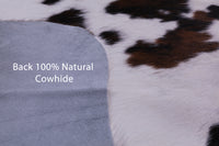 Thumbnail for Tricolor Natural Cowhide Rug - Large 6'7