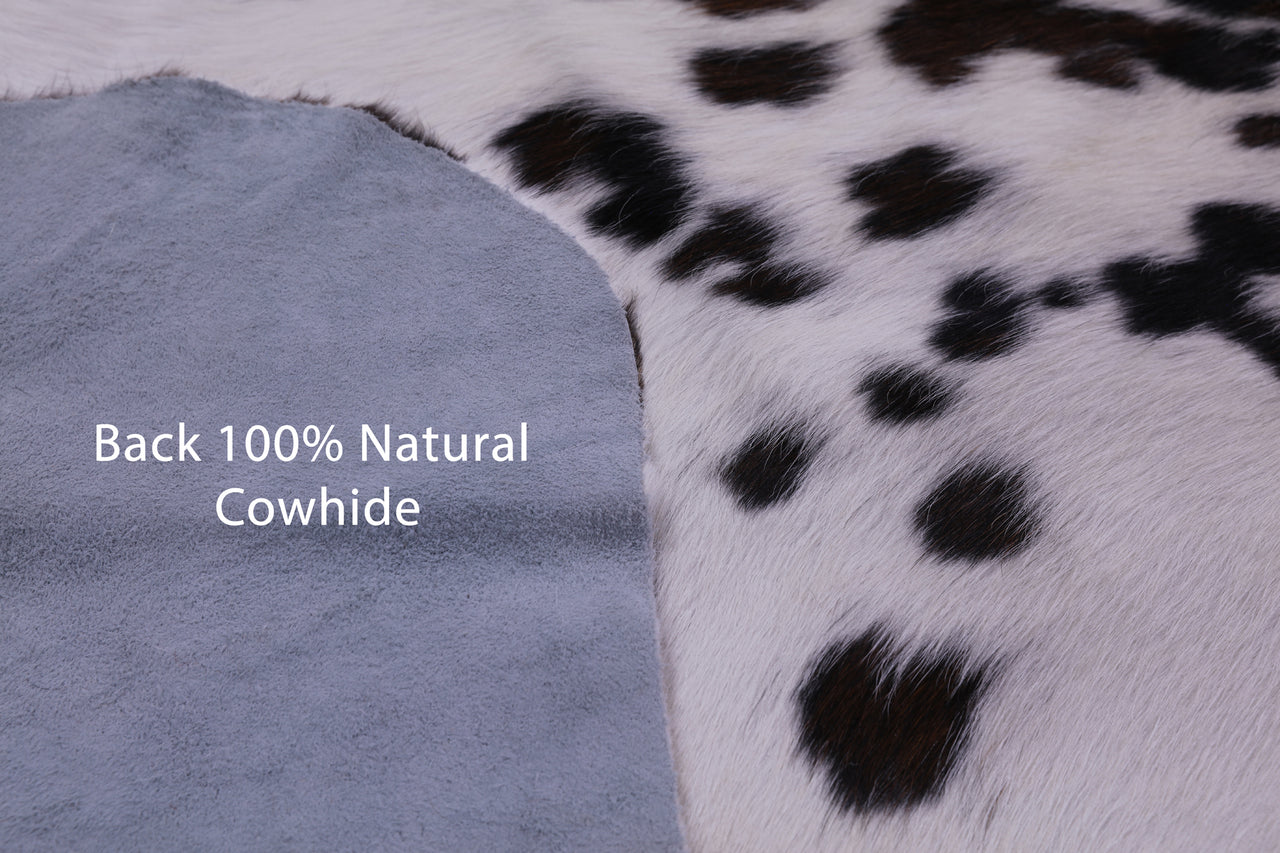 Tricolor Natural Cowhide Rug - Large 6'5"H x 6'3"W