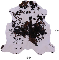 Thumbnail for Tricolor Natural Cowhide Rug - Large 6'5