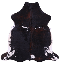 Thumbnail for Tricolor Natural Cowhide Rug - X-Large 7'4