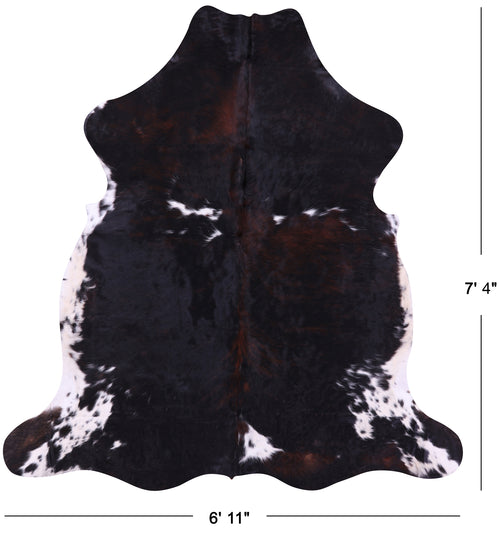 Tricolor Natural Cowhide Rug - X-Large 7'4