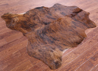 Thumbnail for Brindle Natural Cowhide Rug - Large 6'4