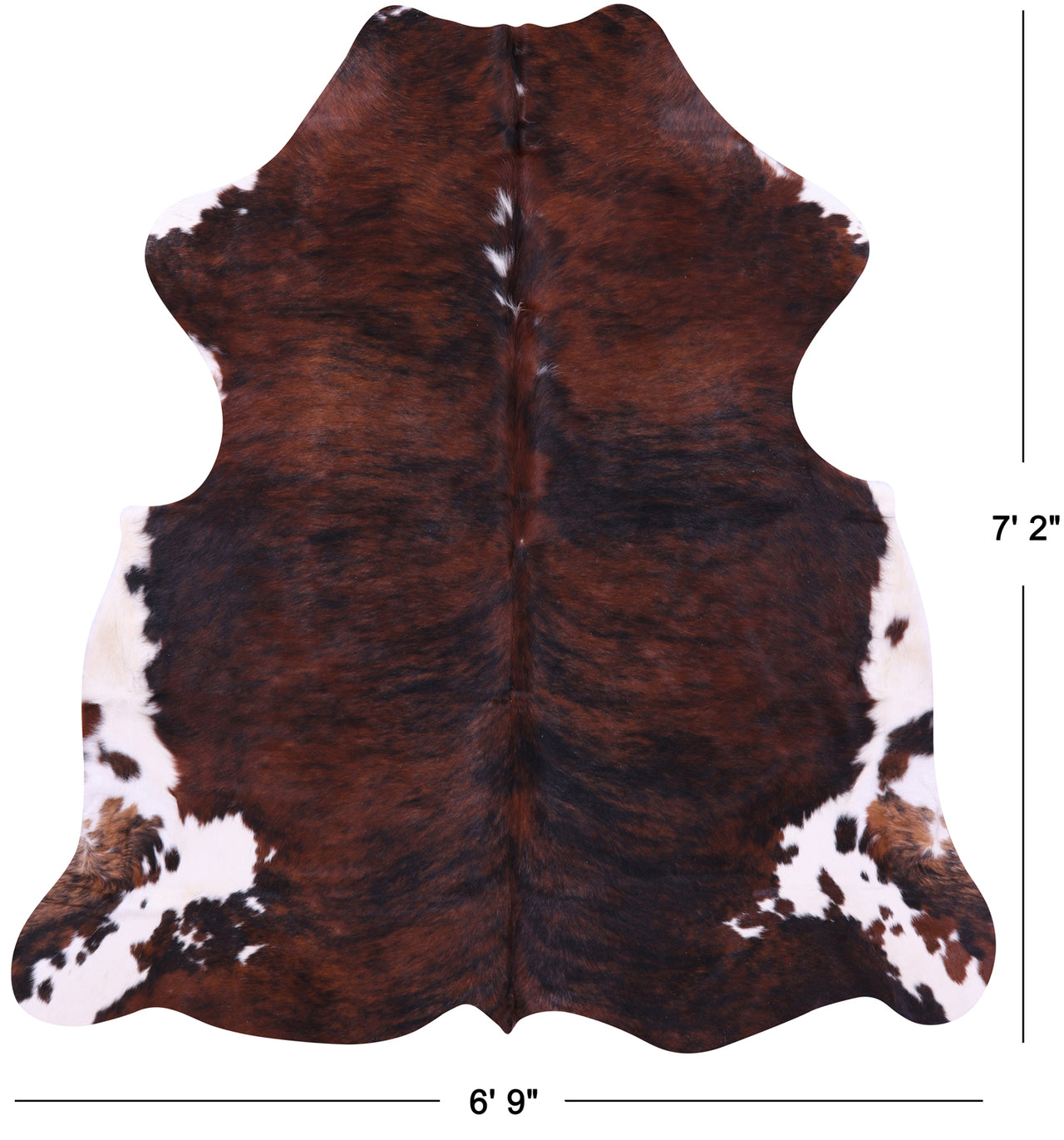 Brindle Natural Cowhide Rug - X-Large 7'2"H x 6'9"W