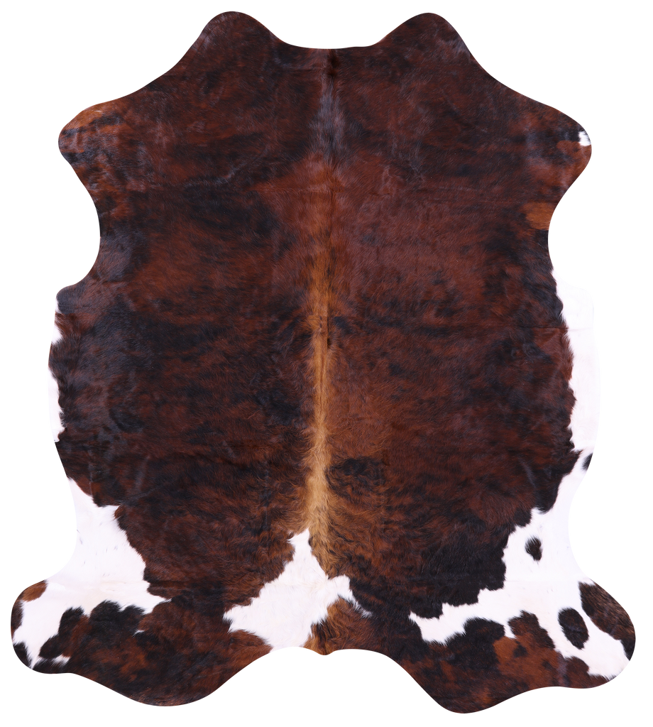 Tricolor Natural Cowhide Rug - Large 6'10"H x 6'1"W