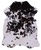 Tricolor Natural Cowhide Rug - X-Large 7'7"H x 6'1"W