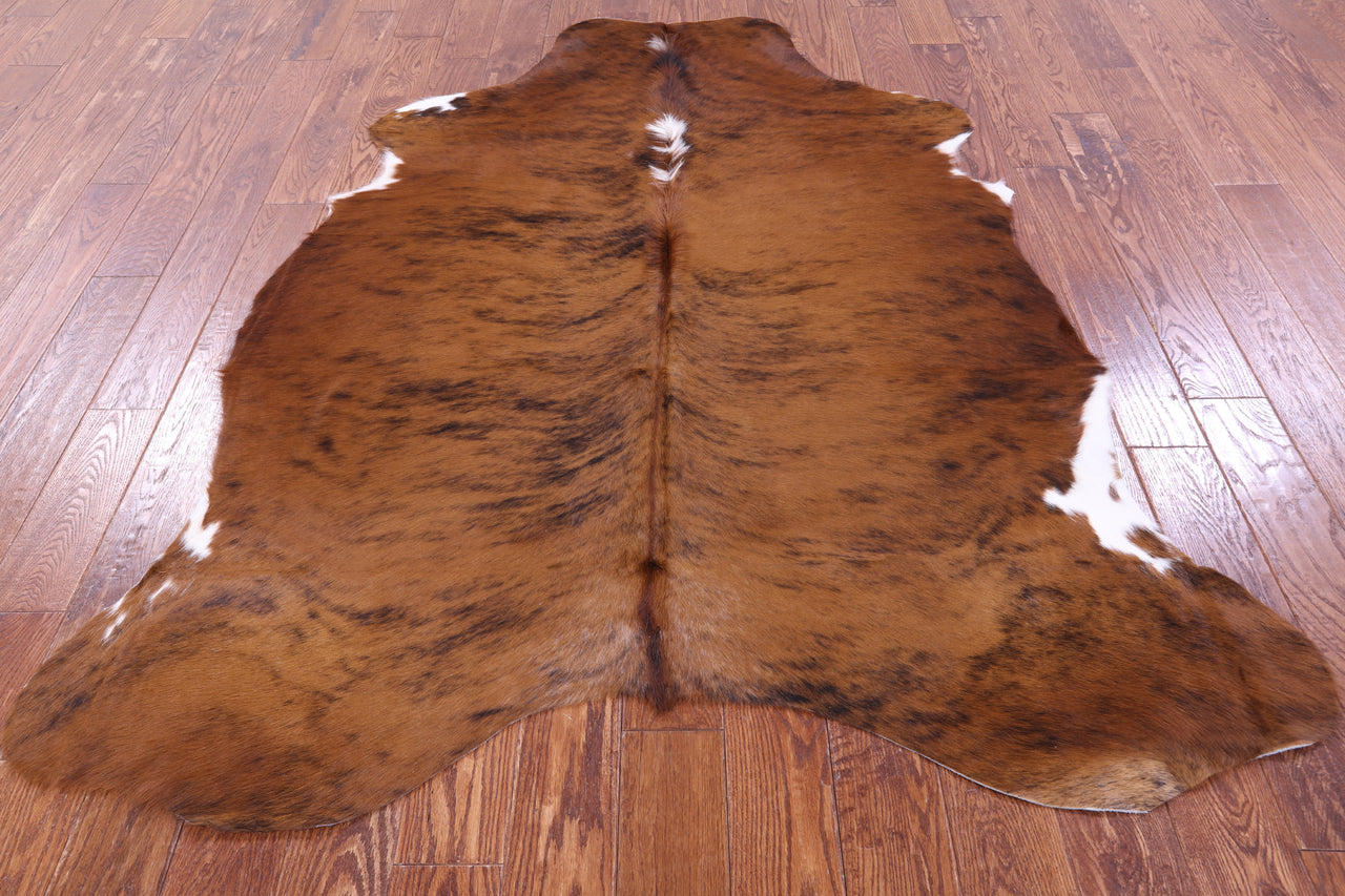 Brindle Natural Cowhide Rug - Large 6'10"H x 5'6"W