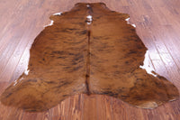 Thumbnail for Brindle Natural Cowhide Rug - Large 6'10