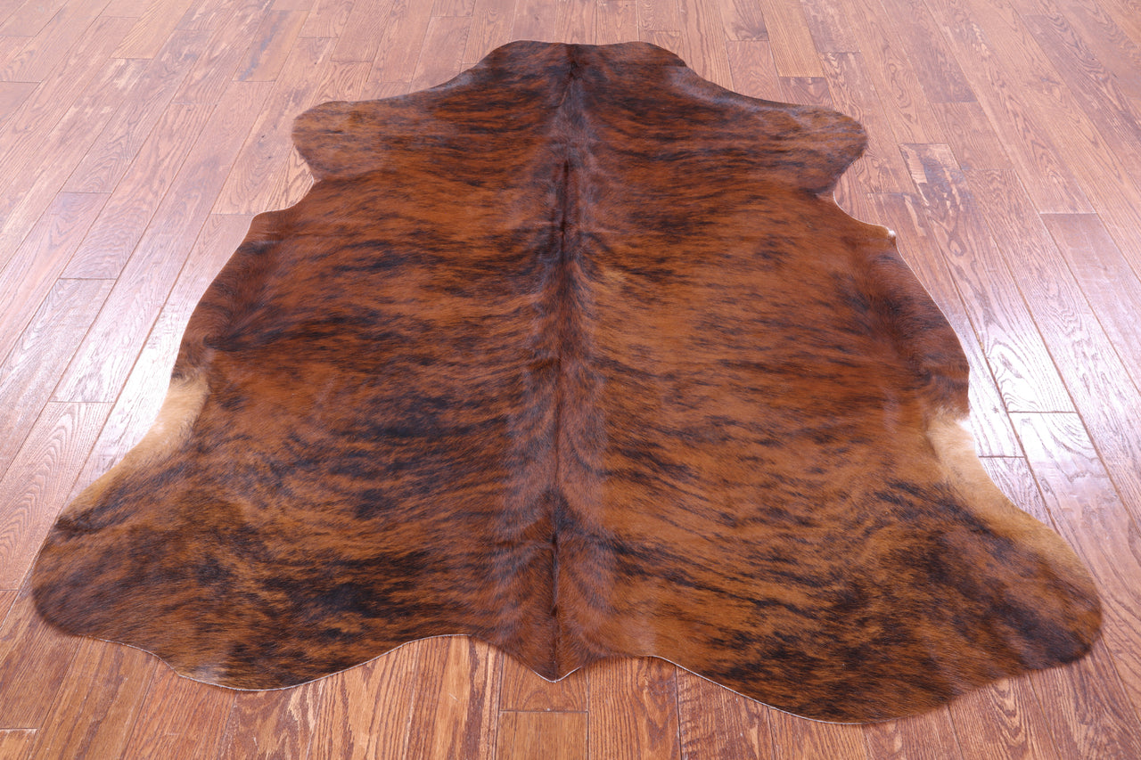Brindle Natural Cowhide Rug - Large 6'5"H x 5'6"W