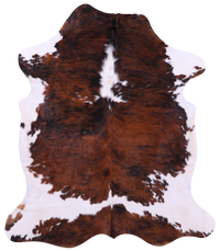 Thumbnail for Tricolor Natural Cowhide Rug - X-Large 7'6