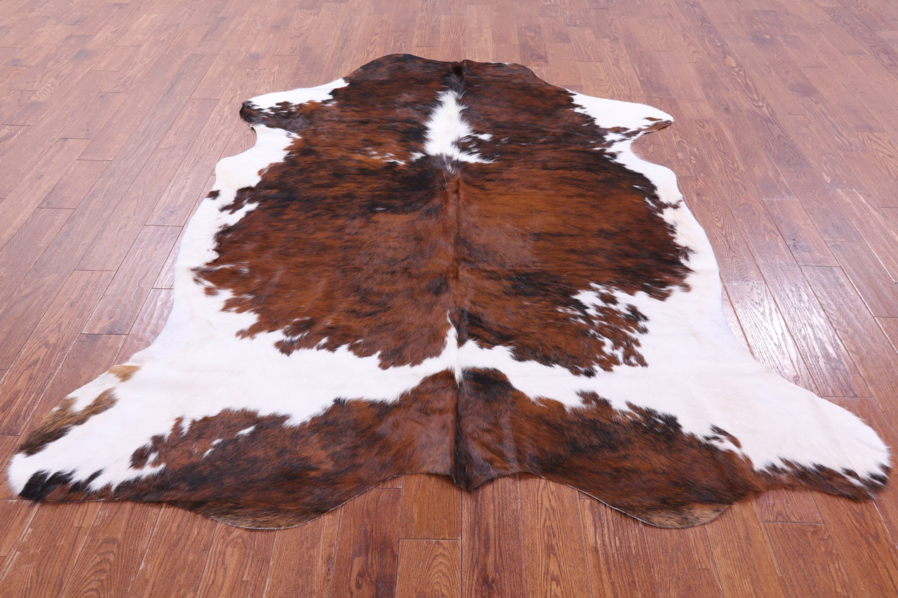 Tricolor Natural Cowhide Rug - X-Large 7'6"H x 6'6"W