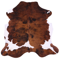 Thumbnail for Brindle Natural Cowhide Rug - Medium 6'3