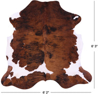 Thumbnail for Brindle Natural Cowhide Rug - Medium 6'3