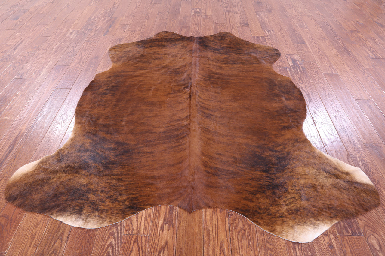 Brindle Natural Cowhide Rug - Large 6'9"H x 6'7"W