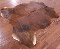 Thumbnail for Brindle Natural Cowhide Rug - Large 6'9