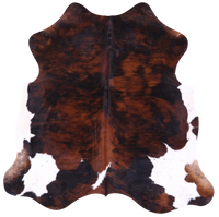 Thumbnail for Tricolor Natural Cowhide Rug - Large 6'5
