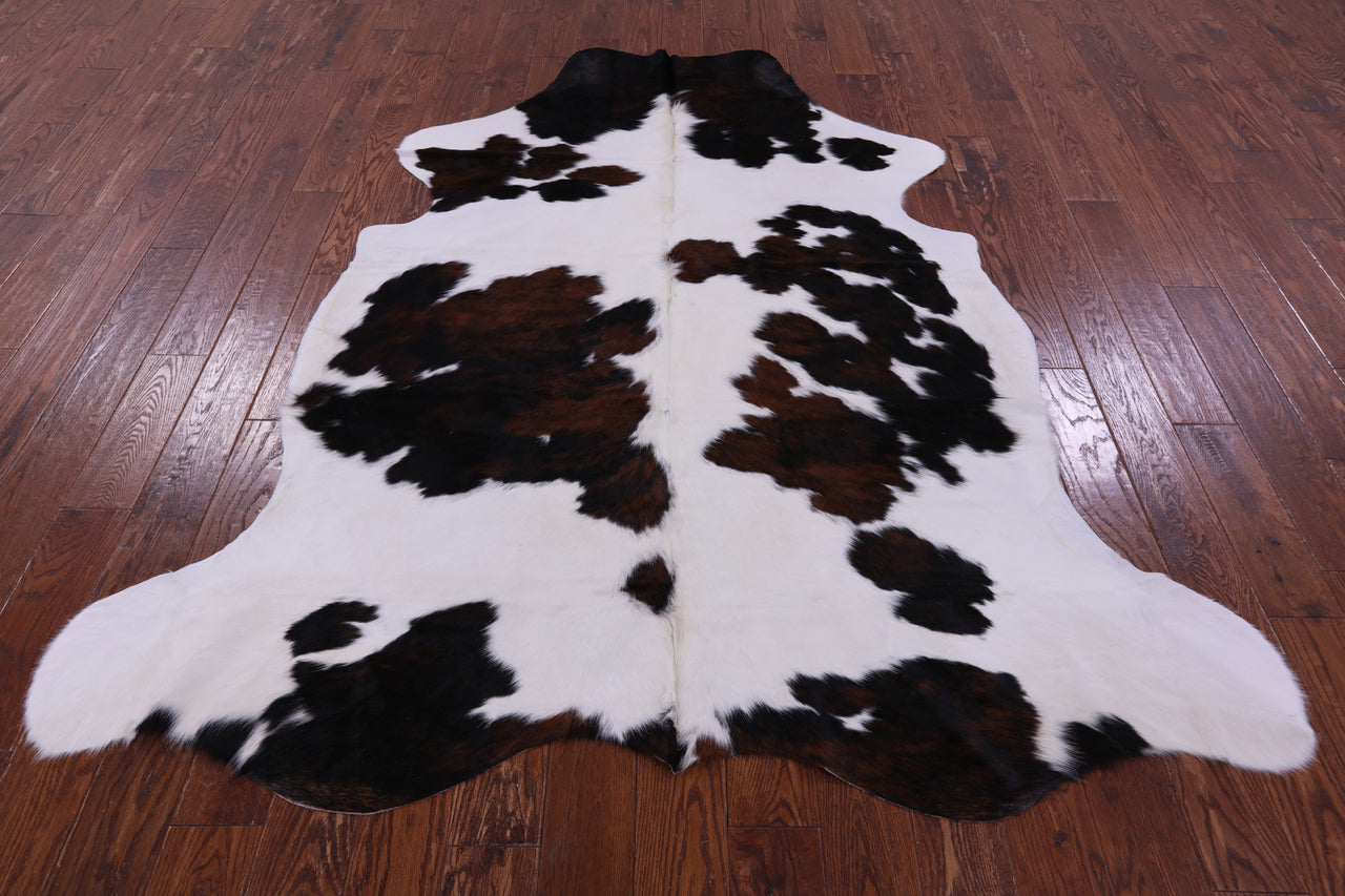 Tricolor Natural Cowhide Rug - X-Large 7'6"H x 6'4"W