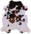 Tricolor Natural Cowhide Rug - X-Large 7'0"H x 6'2"W