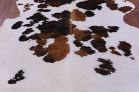 Thumbnail for Tricolor Natural Cowhide Rug - X-Large 7'0
