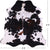 Tricolor Natural Cowhide Rug - Large 6'9"H x 6'6"W