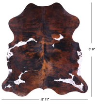 Thumbnail for Brindle Natural Cowhide Rug - Large 6'6