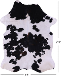 Thumbnail for Tricolor Natural Cowhide Rug - X-Large 7'0