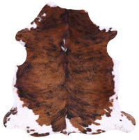 Thumbnail for Brindle Natural Cowhide Rug - Large 6'7