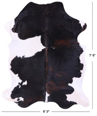 Thumbnail for Tricolor Natural Cowhide Rug - X-Large 7'6