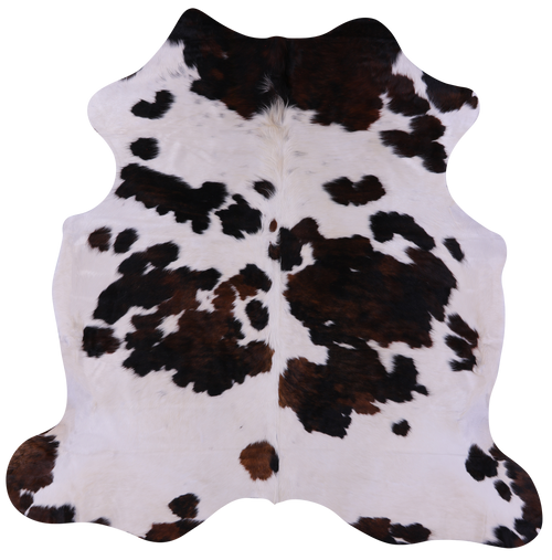 Tricolor Natural Cowhide Rug - Large 6'7
