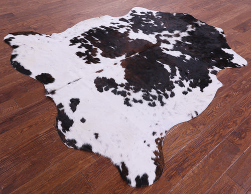 Tricolor Natural Cowhide Rug - Large 6'8