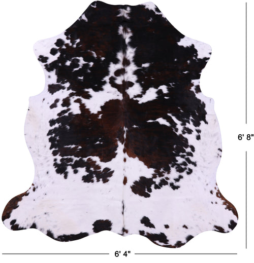 Tricolor Natural Cowhide Rug - Large 6'8