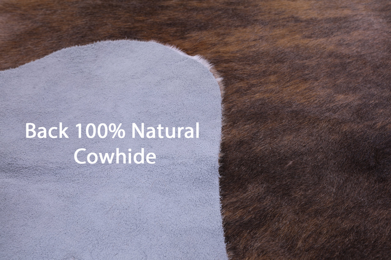 Light Brindle Natural Cowhide Rug - X-Large 7'6"H x 6'5"W