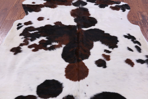 Tricolor Natural Cowhide Rug - Large 6'7