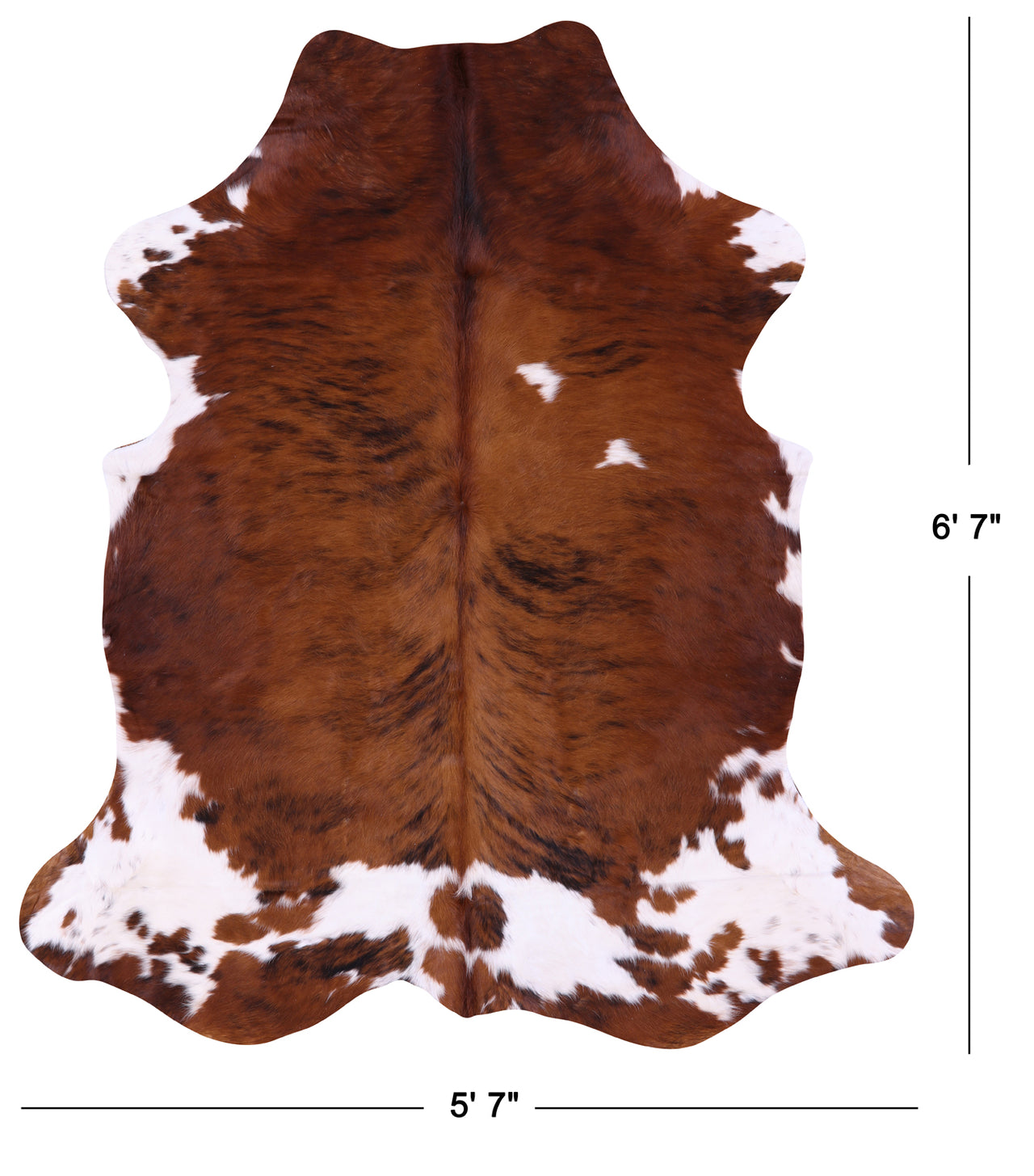 Brindle Natural Cowhide Rug - Large 6' 7"H x 5' 7"W