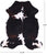 Tricolor Natural Cowhide Rug - Large 6' 8"H x 5' 10"W