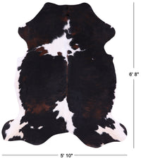 Thumbnail for Tricolor Natural Cowhide Rug - Large 6' 8
