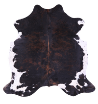 Thumbnail for Tricolor Natural Cowhide Rug - X-Large 7' 0