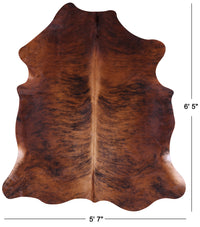 Thumbnail for Brindle Natural Cowhide Rug - Large 6'5