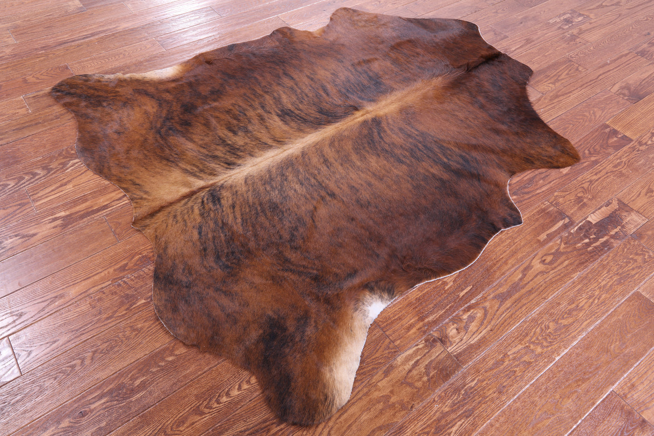 Brindle Natural Cowhide Rug - Large 6'5"H x 5'7"W