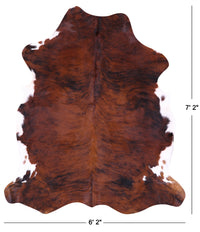Thumbnail for Brindle Natural Cowhide Rug - X-Large 7'2