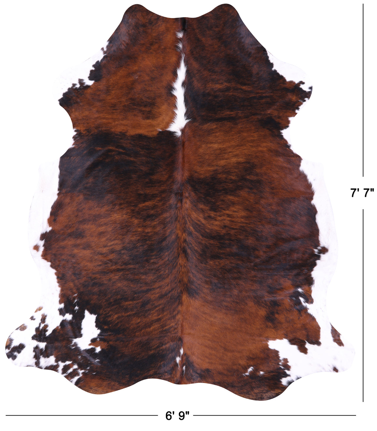 Brindle Natural Cowhide Rug - X-Large 7'7"H x 6'9"W