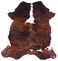 Thumbnail for Brown Brindle Natural Cowhide Rug - X-Large 7'0