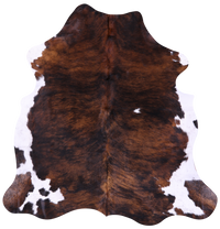 Thumbnail for Brown Brindle Natural Cowhide Rug - X-Large 7'0