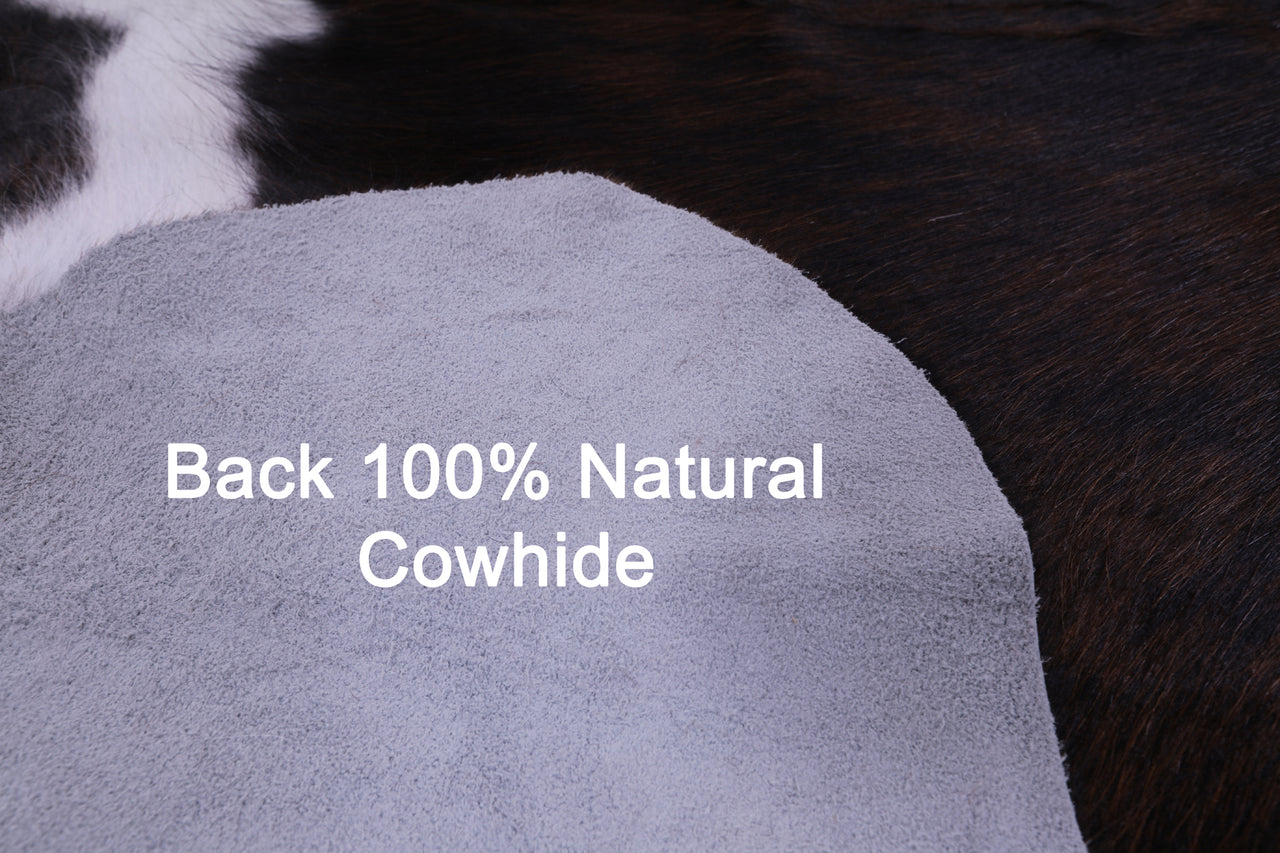 Brown Brindle Natural Cowhide Rug - X-Large 7'0"H x 6'9"W