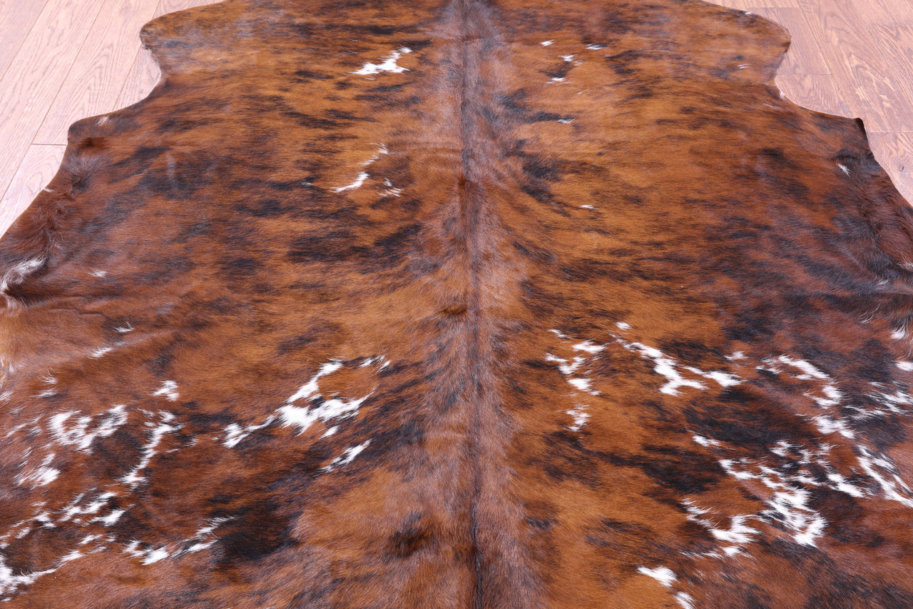 Brindle Natural Cowhide Rug - X-Large 7' 0"H x 5' 10"W