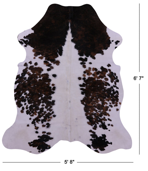 Tricolor Natural Cowhide Rug - Large 6' 7