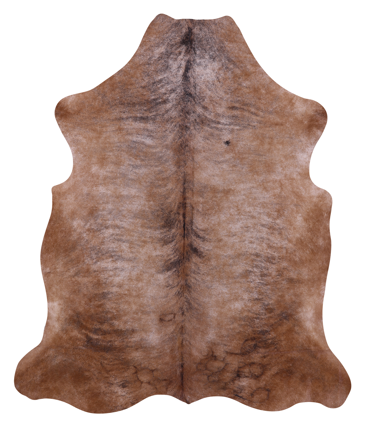 Light Brindle Natural Cowhide Rug - X-Large 7' 0"H x 5' 11"W