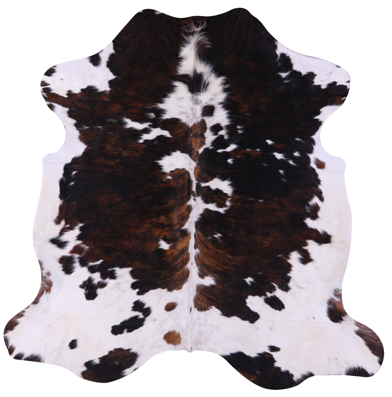 Tricolor Natural Cowhide Rug - Large 6'7"H x 6'6"W