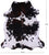 Tricolor Natural Cowhide Rug - X-Large 7'0"H x 6'3"W